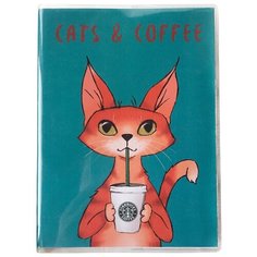 Ежедневник Sammy ICON Cats & Coffee Mini недатированный, бирюзовый