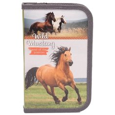 Проф-Пресс Пенал Лошади в степи (ПН-5783) серый/коричневый
