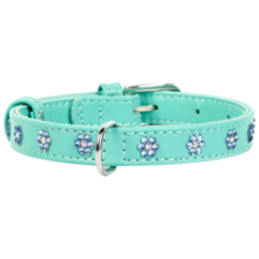 Ошейник COLLAR Glamour Цветочек 3269 21-29 см бирюзовый