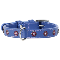 Ошейник COLLAR Glamour Цветочек 3269 21-29 см синий