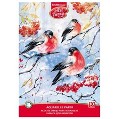 Альбом для акварели ErichKrause ArtBerry® Снегири 29.7 х 21 см (A4), 180 г/м², 10 л.