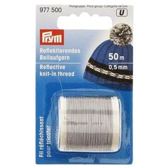 Пряжа Prym 977500, 100 % полиэстер, 50 м, серебристый отражающий