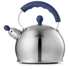 Esprado Чайник со свистком Leon 2,5 л темно-синий/серебристый