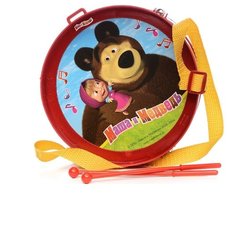 Играем вместе барабан Маша и Медведь 628 красный