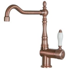 Смеситель для кухни (мойки) smeg MIR6RA-2 однорычажный двухцветный медный/белый