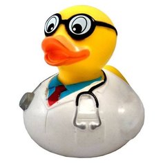 Игрушка для ванной FUNNY DUCKS Доктор уточка (1859) белый/желтый