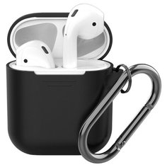 Чехол Deppa для AirPods с карабином black