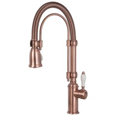Смеситель для кухни (мойки) smeg MIDR7RA-2 однорычажный медный/белый