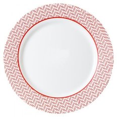 Luminarc Тарелка обеденная Battuto 26.5 см белый/красный