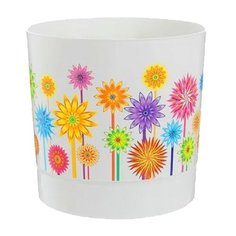 Горшок VesnaDecor Астры 3.6л. с подставкой белый