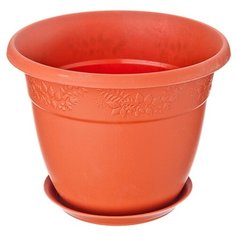 Кашпо IDEA Рябина d16см с поддоном терракотовый