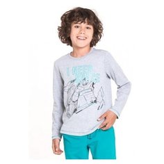 Лонгслив Juno размер 128, серый меланж