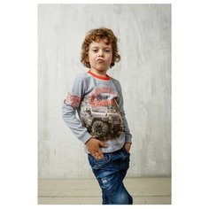 Лонгслив Juno размер 116, серый меланж