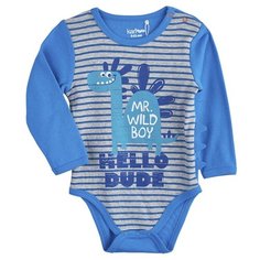 Боди kari размер 3-6, синий/серый