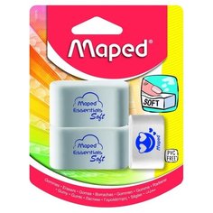 Maped Набор ластиков Essentials Soft 3 шт белый