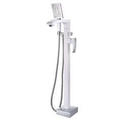 Смеситель для ванны с душем Gappo Jacob G3007-8 однорычажный встраиваемый лейка в комплекте двухцветный белый/хром