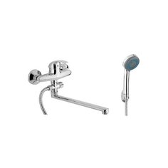 Смеситель универсальный AquaKratos АК2804 однорычажный лейка в комплекте хром