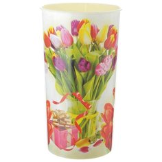 Ваза ЭлегансПласт С праздником! (301101), разноцветный