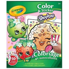 Crayola Раскраска с наклейками. Shopkins Color & Sticker