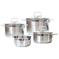 Набор посуды Swiss Diamond Premium Steel SD SET L4 7 пр. серебристый