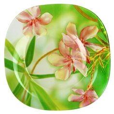 Luminarc Тарелка десертная Carine Freesia 20х20 см розовый / зеленый