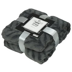 Плед Silvano Textile Венеция Листик 180 х 200 см серый / зеленый