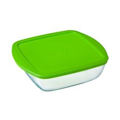 Форма для запекания стеклянная Pyrex 211 (20х17х6 см) прозрачный/зеленый