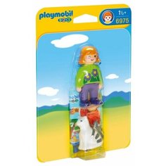 Набор с элементами конструктора Playmobil 1-2-3 6975 Девочка с котенком