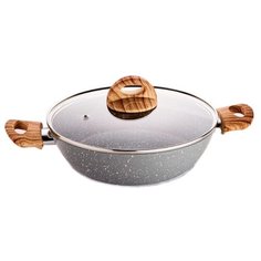 Сотейник Alpenkok AK-1009/24N 24 см, с крышкой, серый
