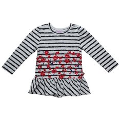 Лонгслив Sweet Berry размер 98, белый/темно-синий