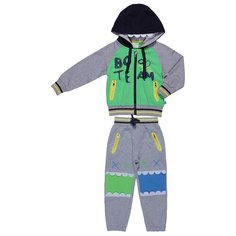 Спортивный костюм Sweet Berry размер 98, серый/зеленый