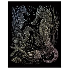 Гравюра Royal & Langnickel Морские коньки (HOLO16) цветная основа с голографическим эффектом