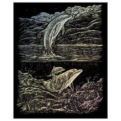 Гравюра Royal & Langnickel Дельфин (HOLO18) цветная основа с голографическим эффектом