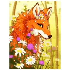 Color Kit Картина по номерам "Лиса в ромашках" 30х40 см (KS048)