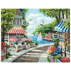 Dimensions Картина по номерам "Кафе у моря" 28х36 см (DMS-73-91455)