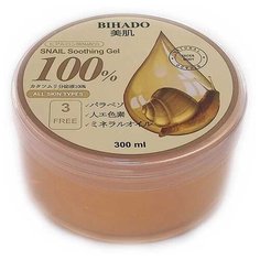 Гель для тела Bihado Увлажняющий с золотом (24K) и муцином улитки 24K Gold & Snail Soothing Gel, банка, 300 мл