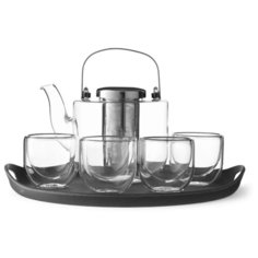 Чайный сервиз VIVA Scandinavia Bjorn 6 предметов черный/прозрачный