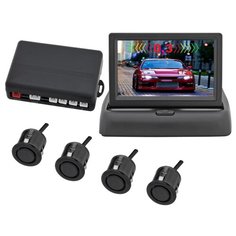 Задние парктроники, монитор INCAR PT-1044 black