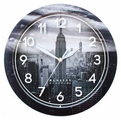 Часы настенные кварцевые Вега Небоскреб темно-серый Vega