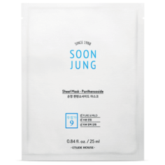 Etude House успокаивающая тканевая маска с пантенсосидом Soon Jung Sheet Mask Panthensoside, 25 мл