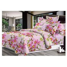 Постельное белье 2-спальное с евро простыней Бояртекс Luxor 69-5, бязь розовый