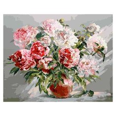 Белоснежка Картина по номерам "Пионы" 40х50 см (106-AB)