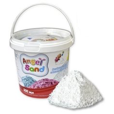 Кинетический песок Angel Sand Базовый, белый, 0.5 л, пластиковый контейнер