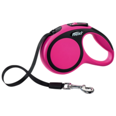 Поводок-рулетка для собак Flexi New Comfort XS ленточный розовый 3 м