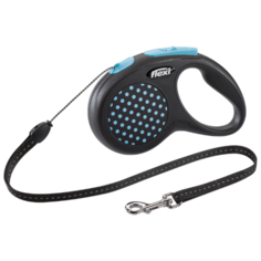 Поводок-рулетка для собак Flexi Design S тросовый синий 5 м