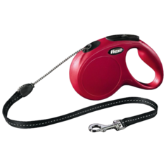 Поводок-рулетка для собак Flexi New Classic M тросовый красный 5 м