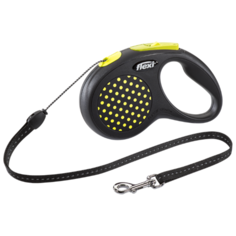 Поводок-рулетка для собак Flexi Design S тросовый желтый 5 м