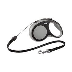 Поводок-рулетка для собак Flexi New Comfort S тросовый серый 8 м