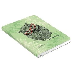 Ежедневник Канц-Эксмо Всюду совы. Дизайн 3 полудатированный, искусственная кожа, А6, 128 листов, зеленый