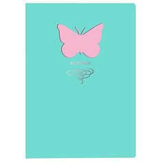 Блокнот Канц-Эксмо Paper Art. Butterfly (мятный) А5, 80 листов (КЗБФЛ6802935)